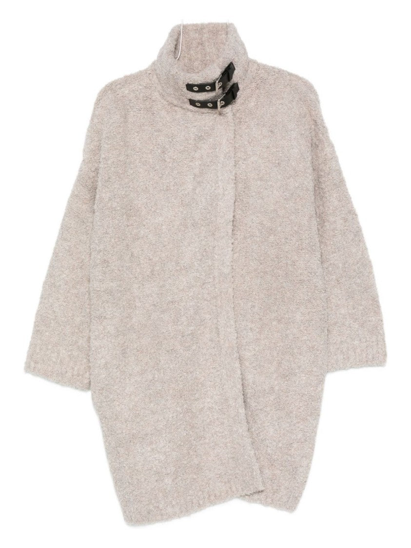 Liu Jo Beige Short Coat With High Collar