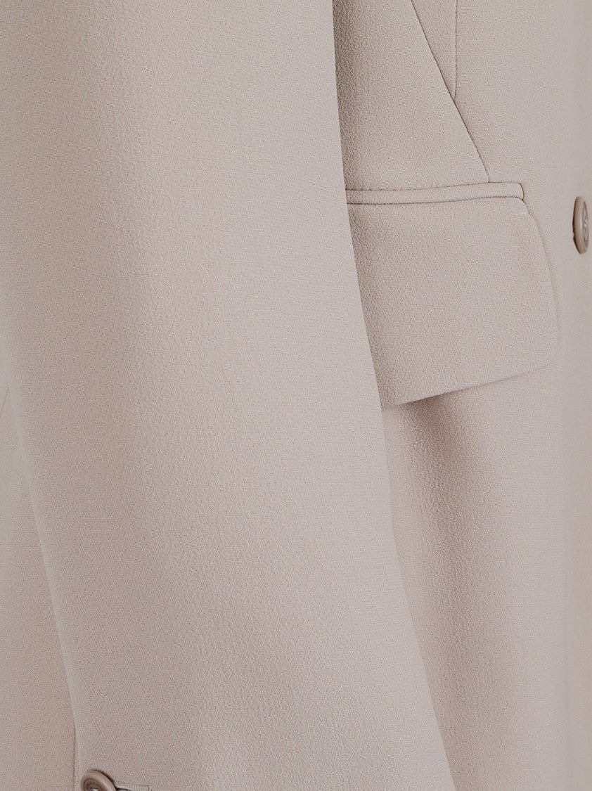 Ermanno Scervino Tailored Neutral Jacket With Notched Lapel