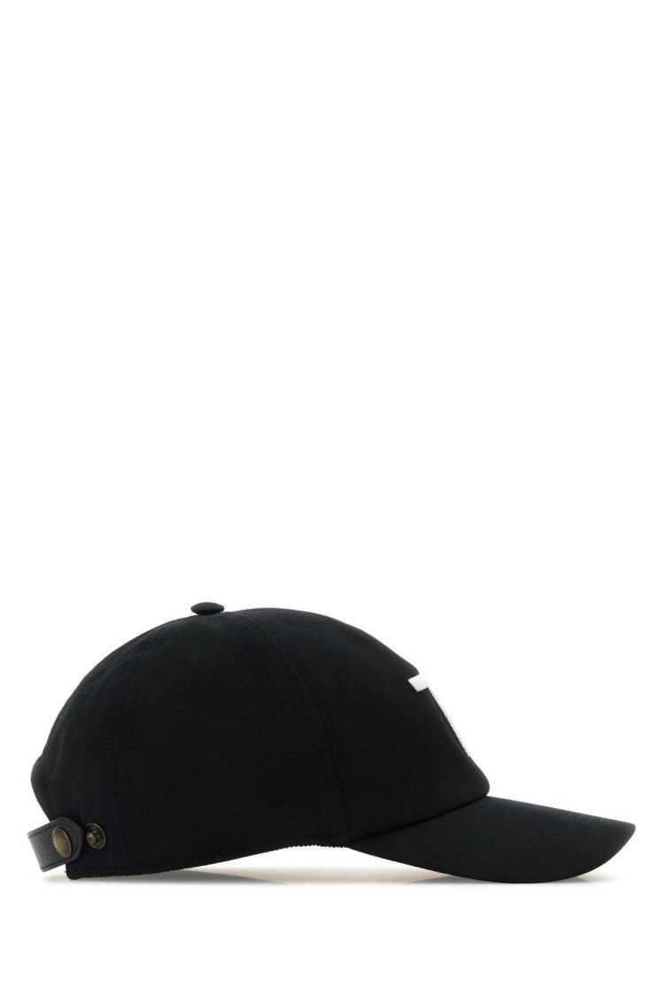 Tom Ford Black Cotton Baseball Cap