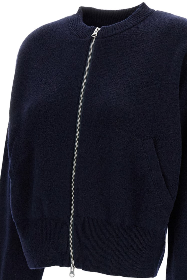 Extreme Cashmere Navy Blue N.478 Xtra Fun Cashmere Zip Cardigan