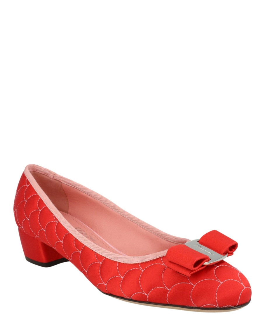 Ferragamo Vara Bow Satin Pumps