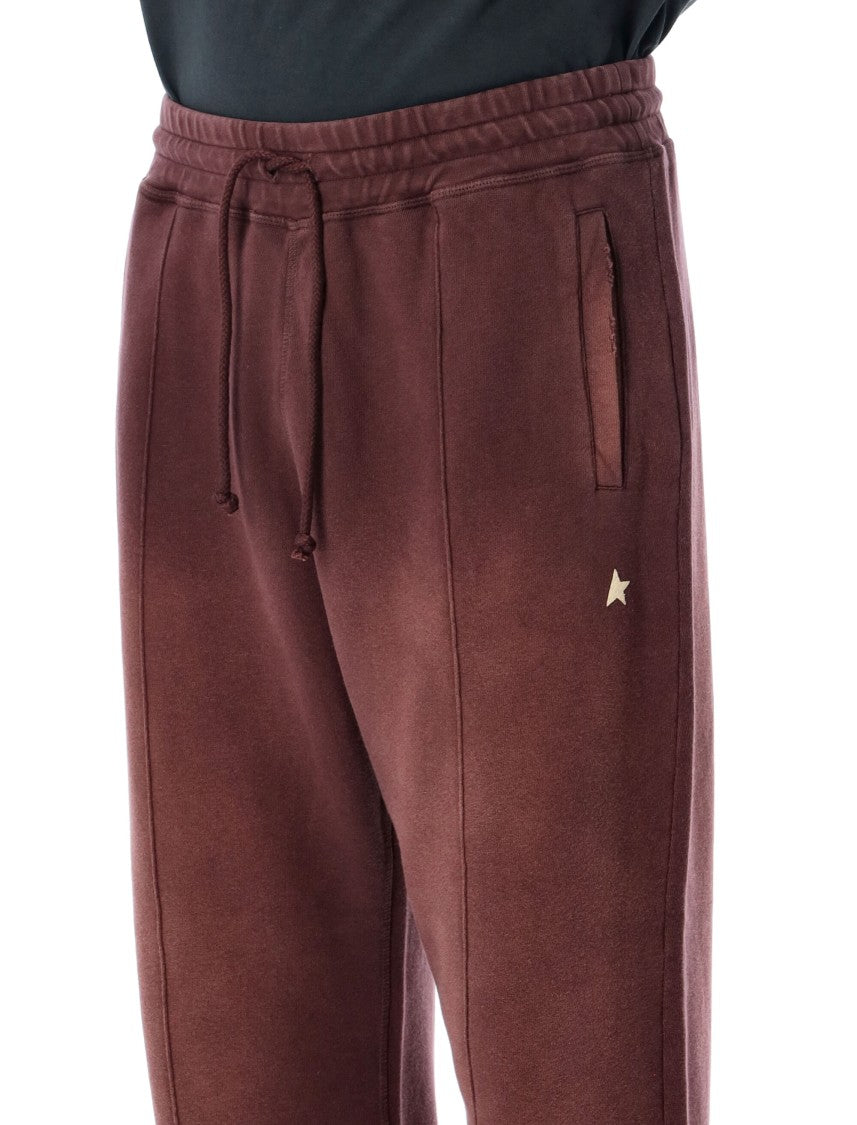 Golden Goose Burgundy Relaxed-Fit Jogging Pants With Adjustable Waistband