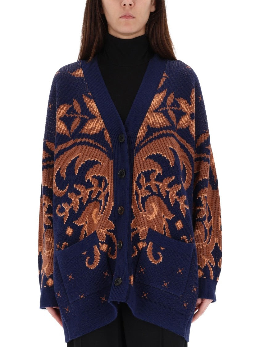 Etro Intricate Patterned Wool Cardigan