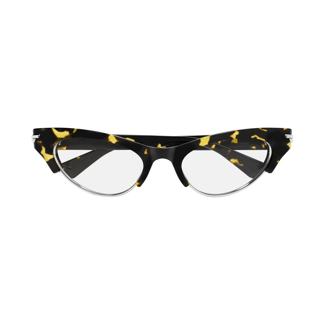 Bottega Veneta Cat-Eye Sunglasses With Yellow Tortoiseshell Accents