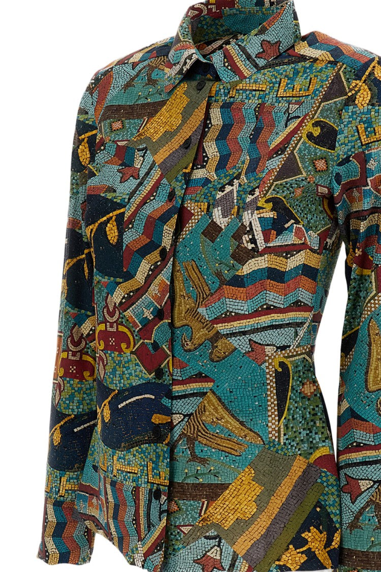 Irie' Multicolour Button-Down Shirt With Classic Collar