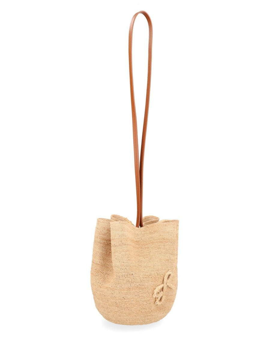 Ruslan Baginskiy Natural Woven Raffia Bow Bag