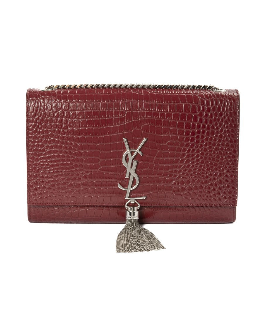 Saint Laurent Kate Medium Vinaccia Cocco Leather Shoulder Bag