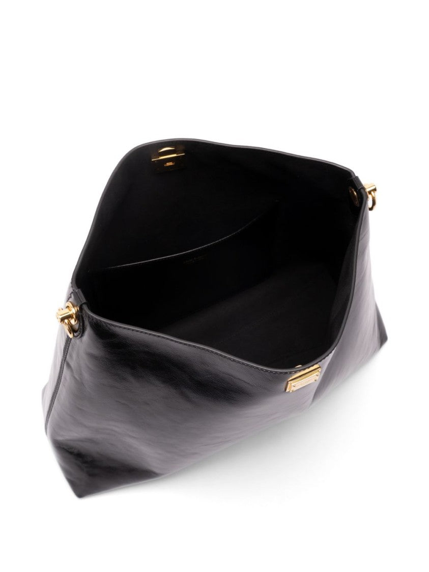 Dolce & Gabbana Glossy Calf Leather Rectangular Bag