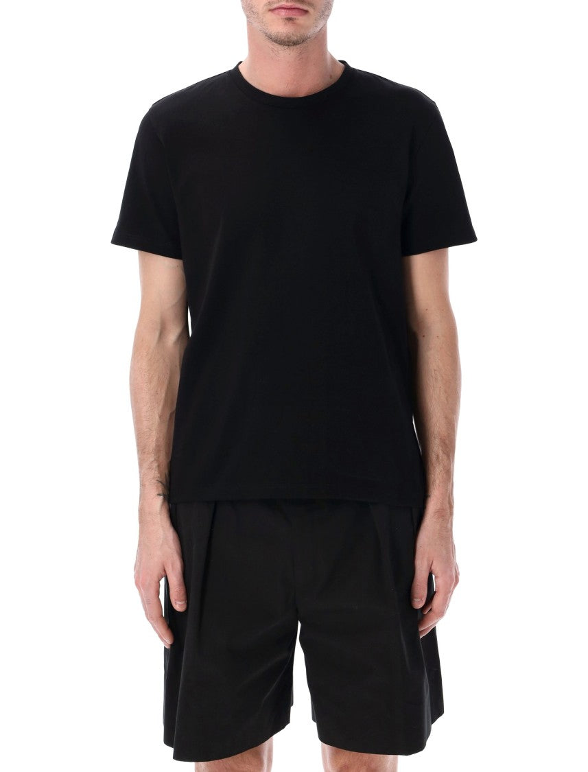 Saint Laurent Cotton Crewneck T-Shirt With Back Logo