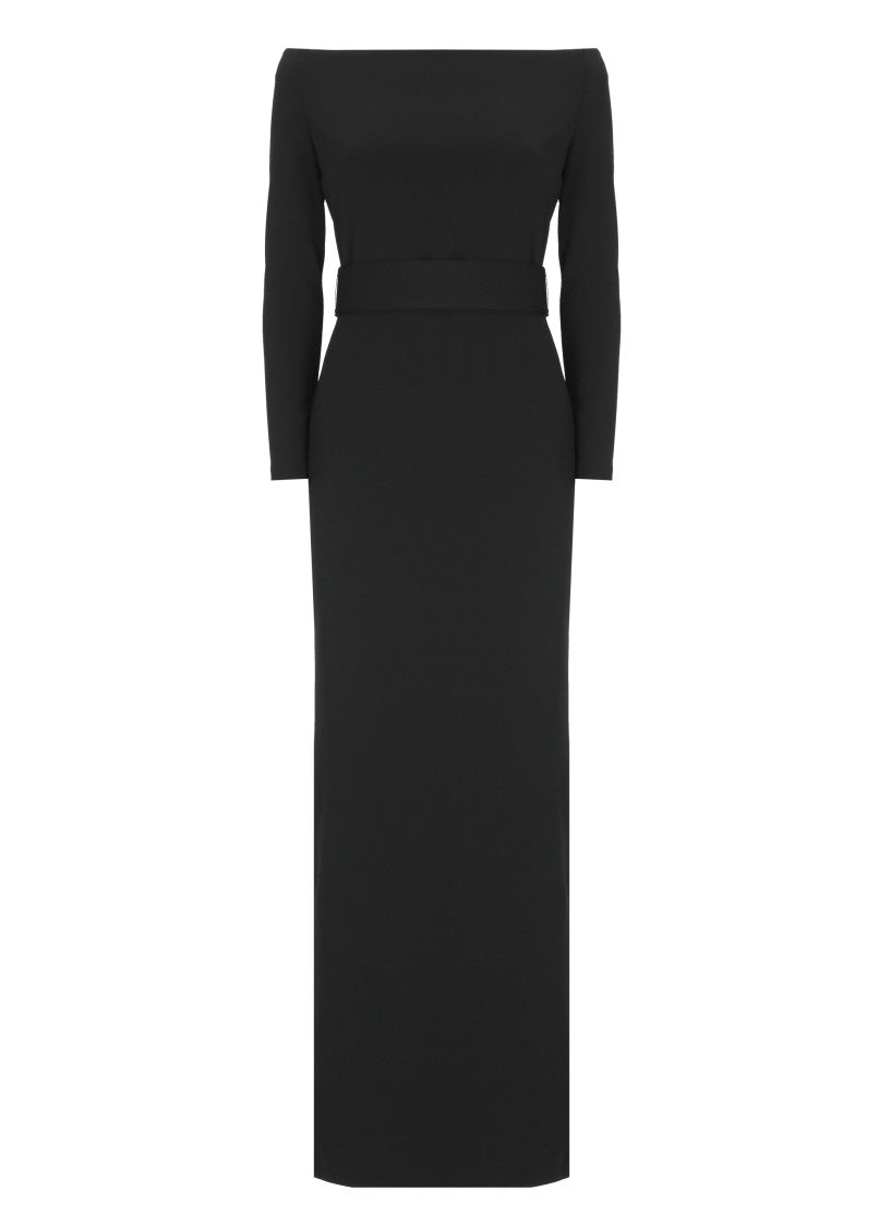 Solace London Black Sabina Maxi Dress