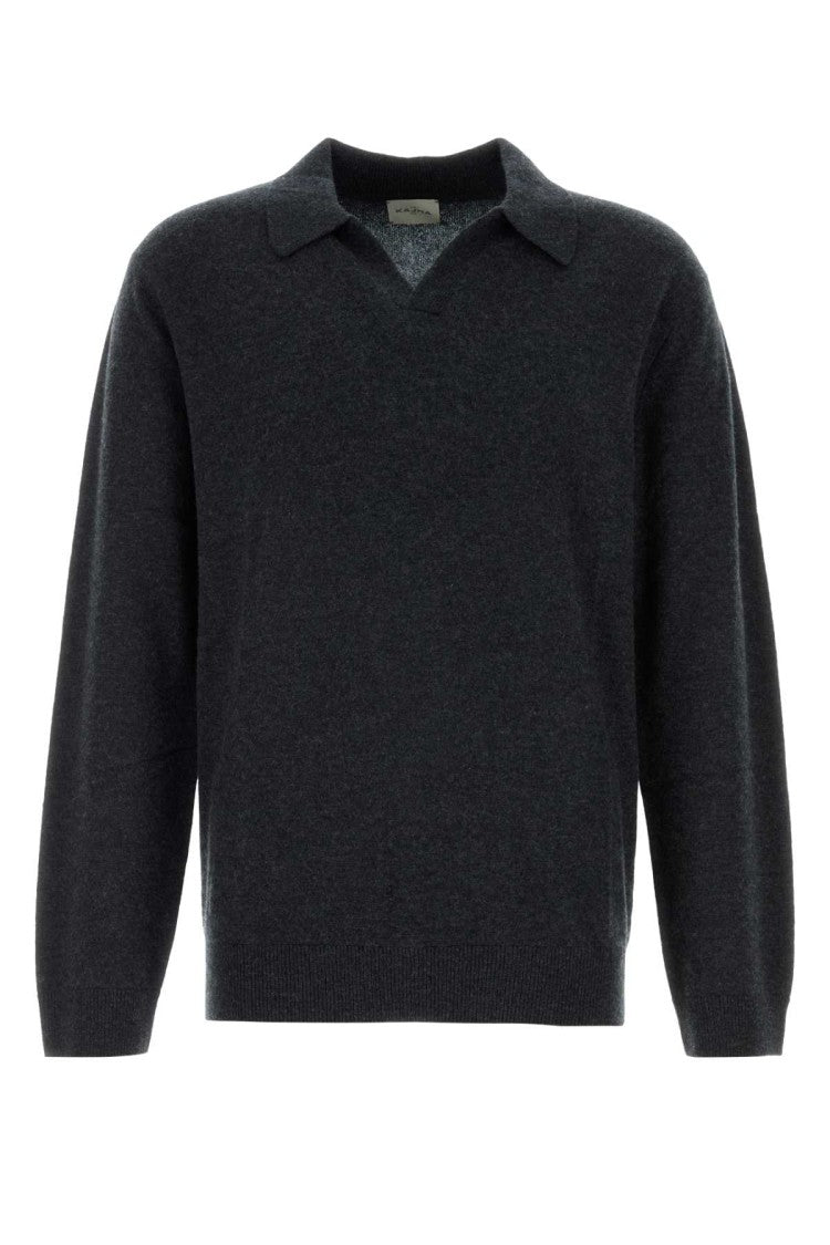 Le Kasha Midnight Blue Cashmere Gibson Sweater