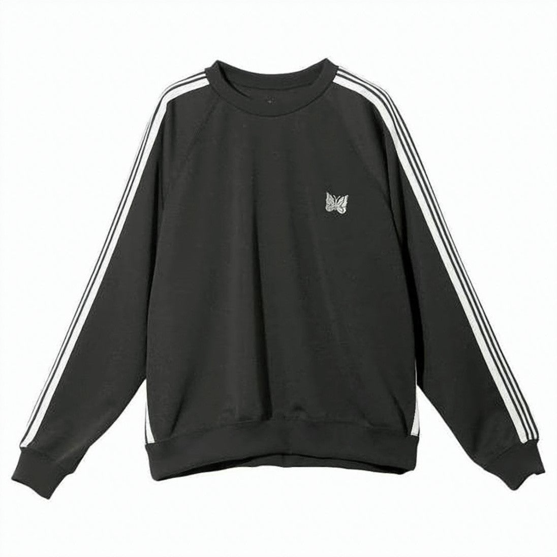 Needles Black Polyester White Stripe Sporty Top