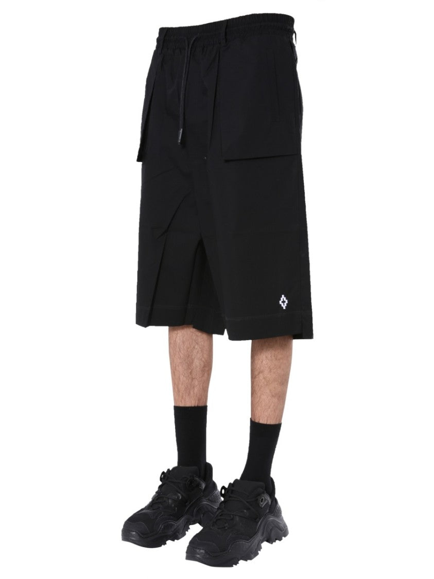 Marcelo Burlon Relaxed Black Bermuda Shorts