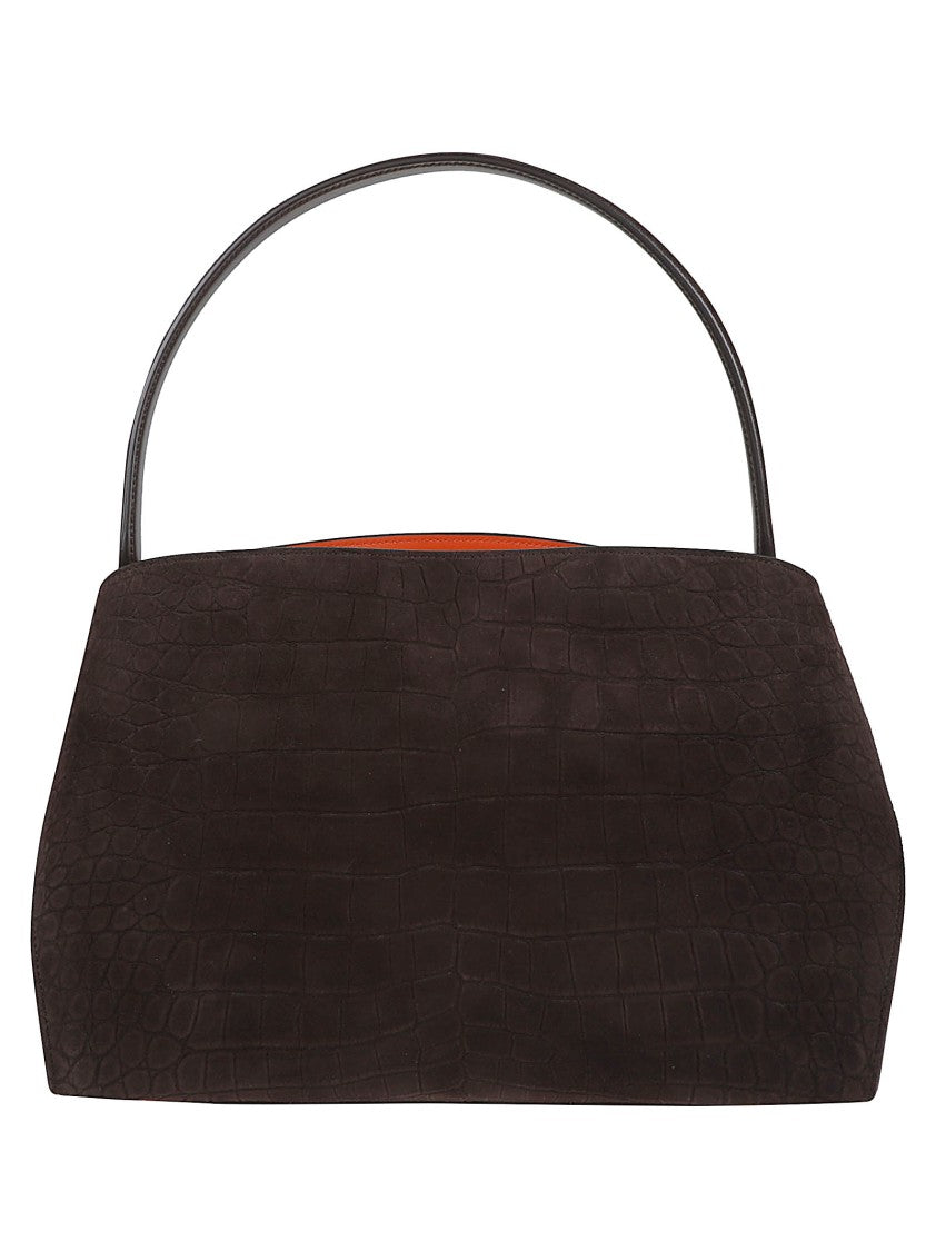 Ferragamo Structured Handbag In Premium Textured Leather