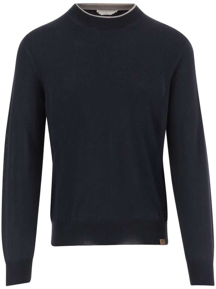 Jacob Cohen Navy Wool Blend Sweatshirt