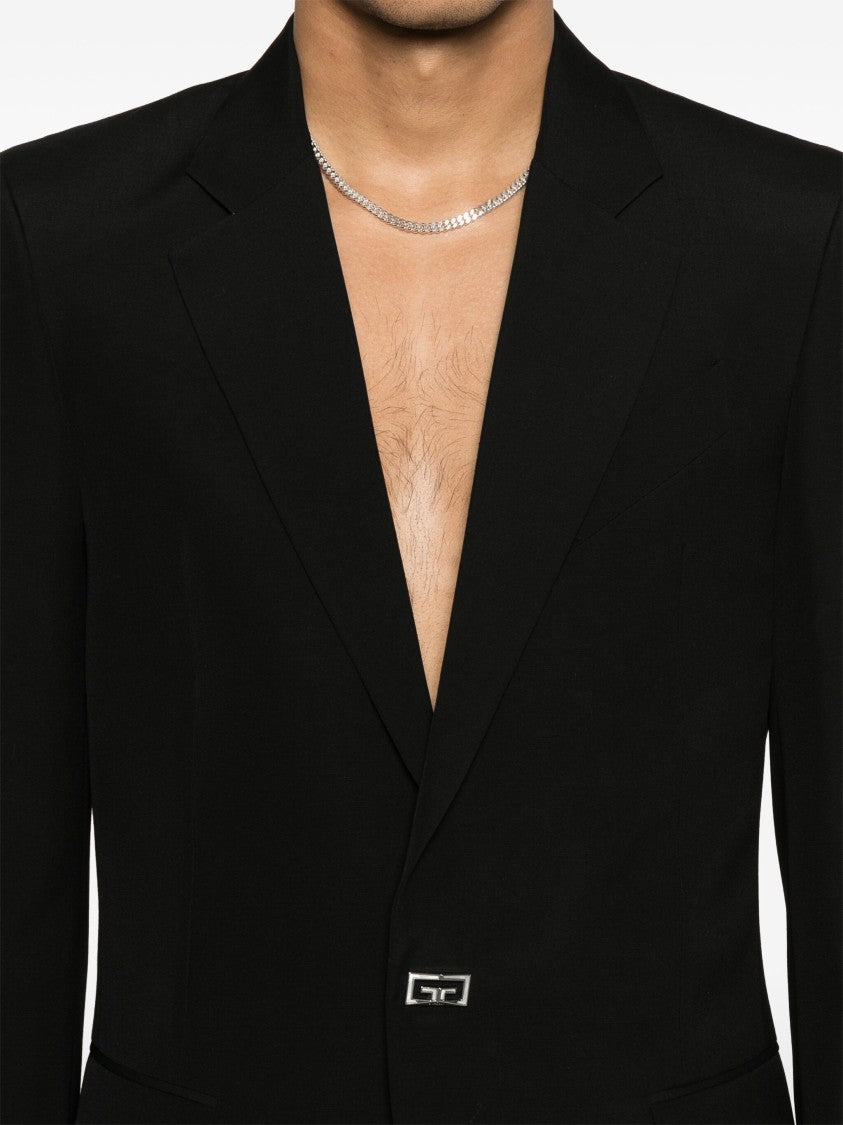 Givenchy Single-Breasted Structured Technical Wool Jacket