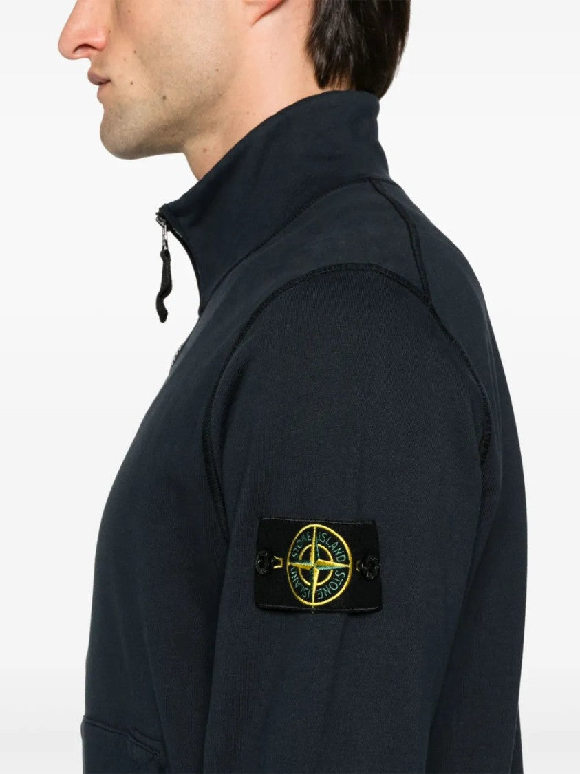 Stone Island Compass-Badge Zipped Sweatshirt