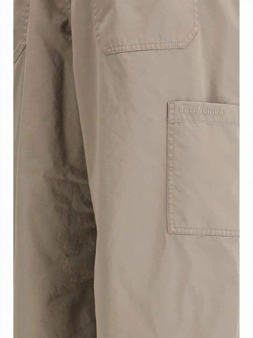 Balenciaga Cropped Wide-Leg Cotton Trousers With Classic Waistband