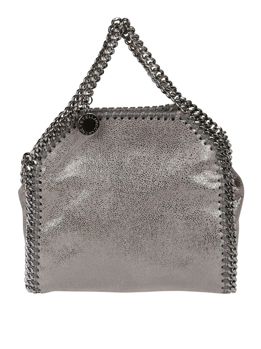 Stella Mccartney Textured Metallic Silver Bag