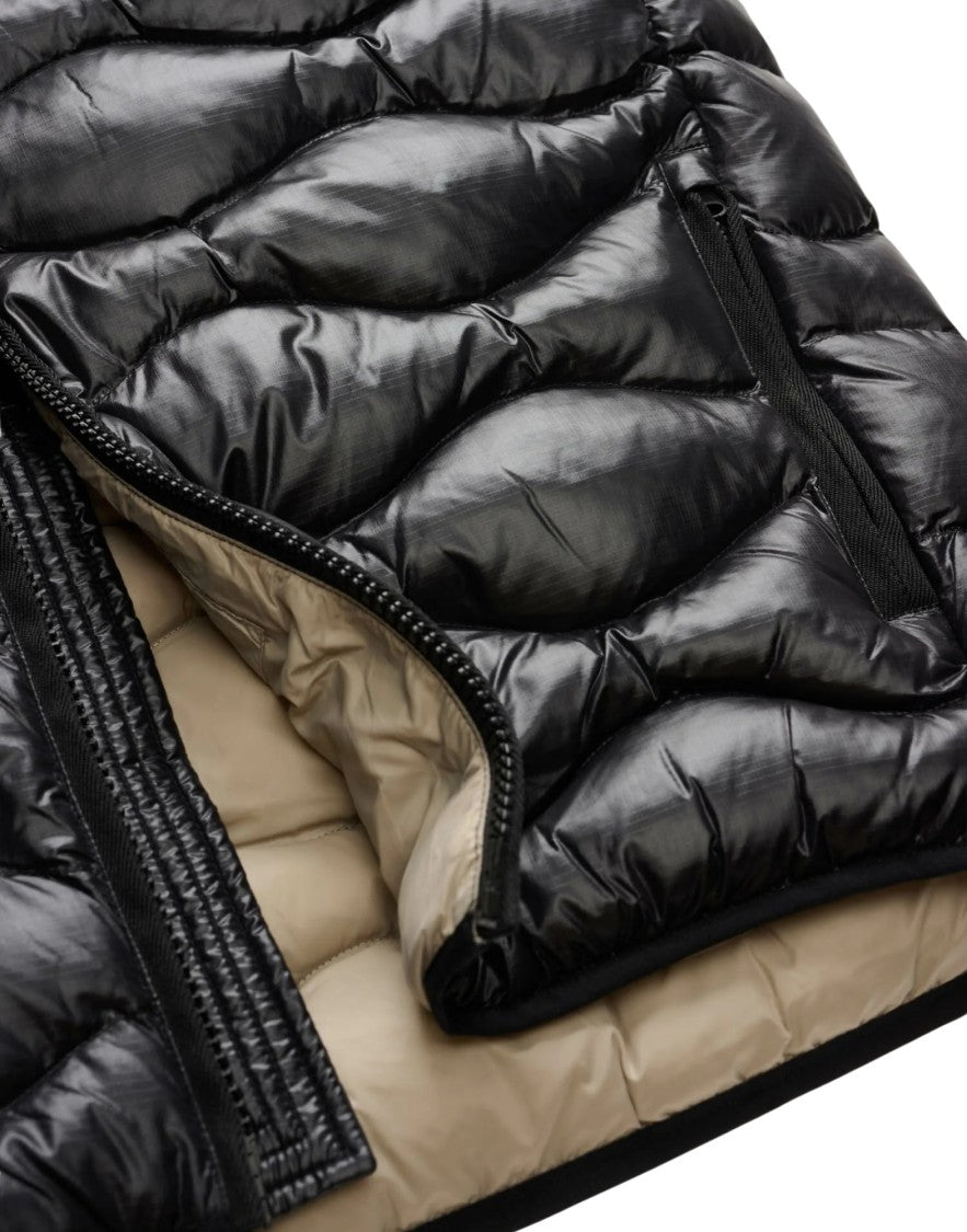 Blauer Black Micro-Rip Nylon Padded Vest