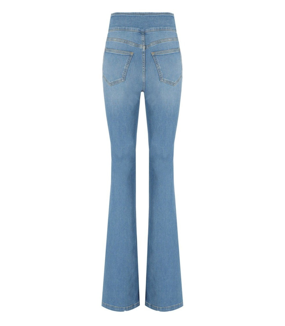 Elisabetta Franchi High Waisted Jeans With Buttons