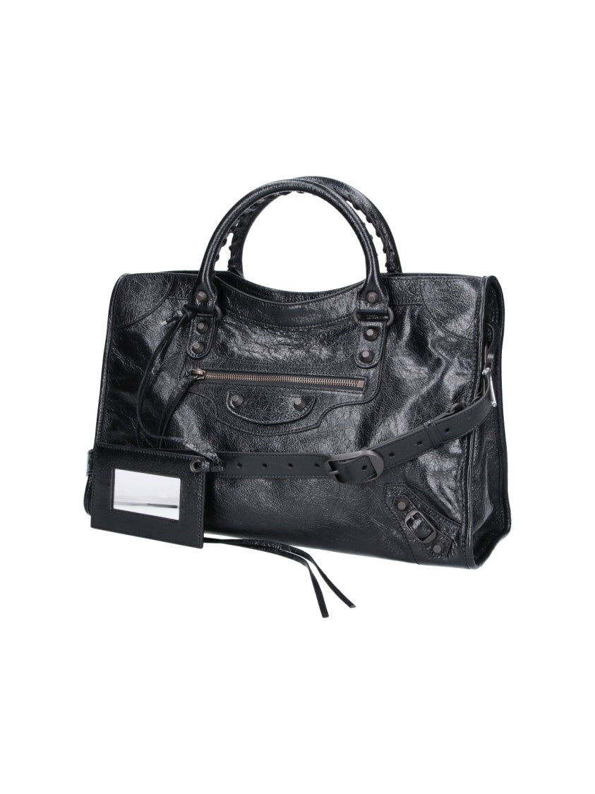 Balenciaga Black Medium Le City Lamb Bag
