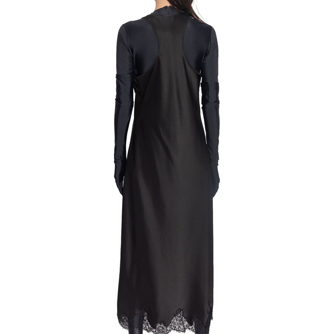 Balenciaga Satin Strappy Midi Dress