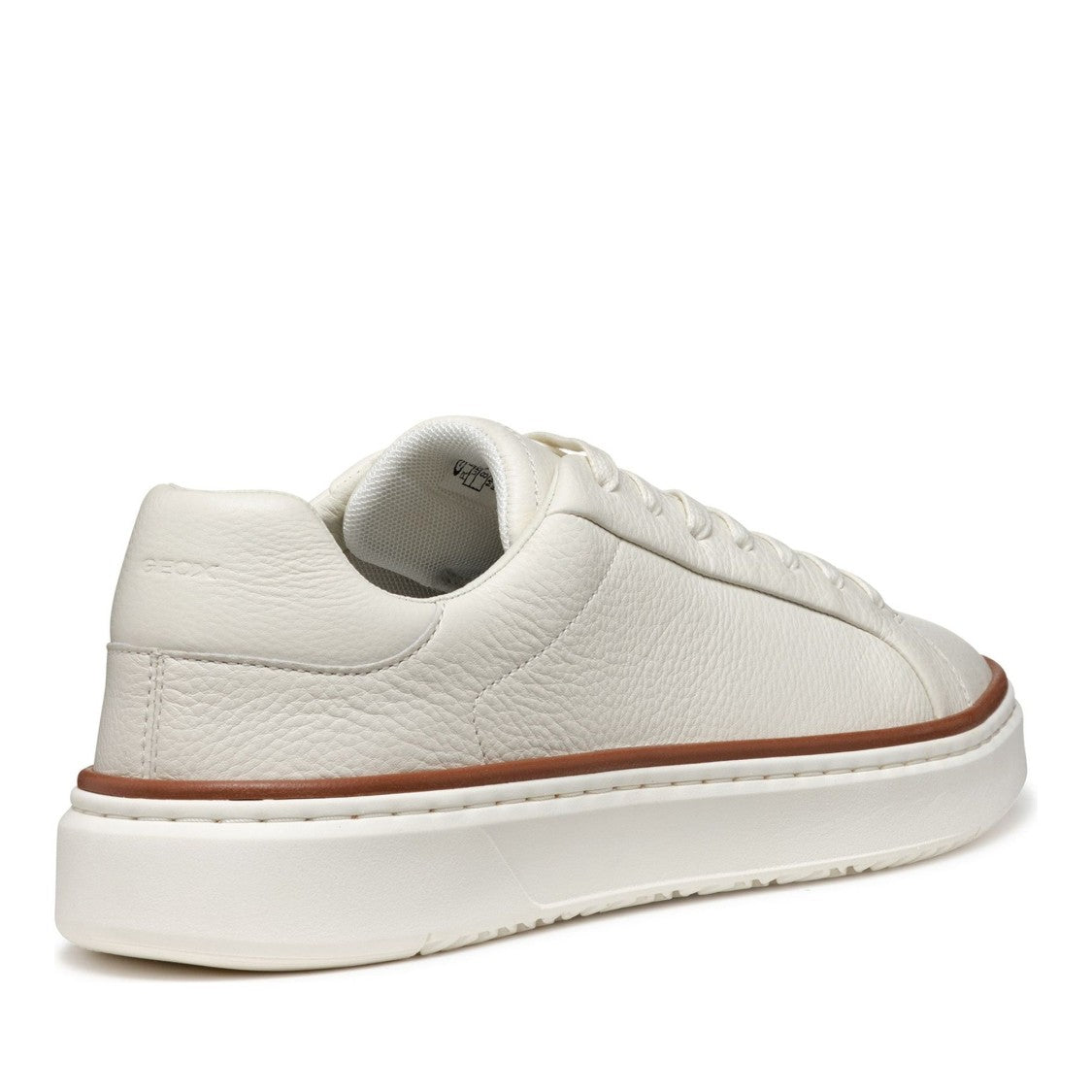 Geox Zackerty White Low-Top Leather Sneakers