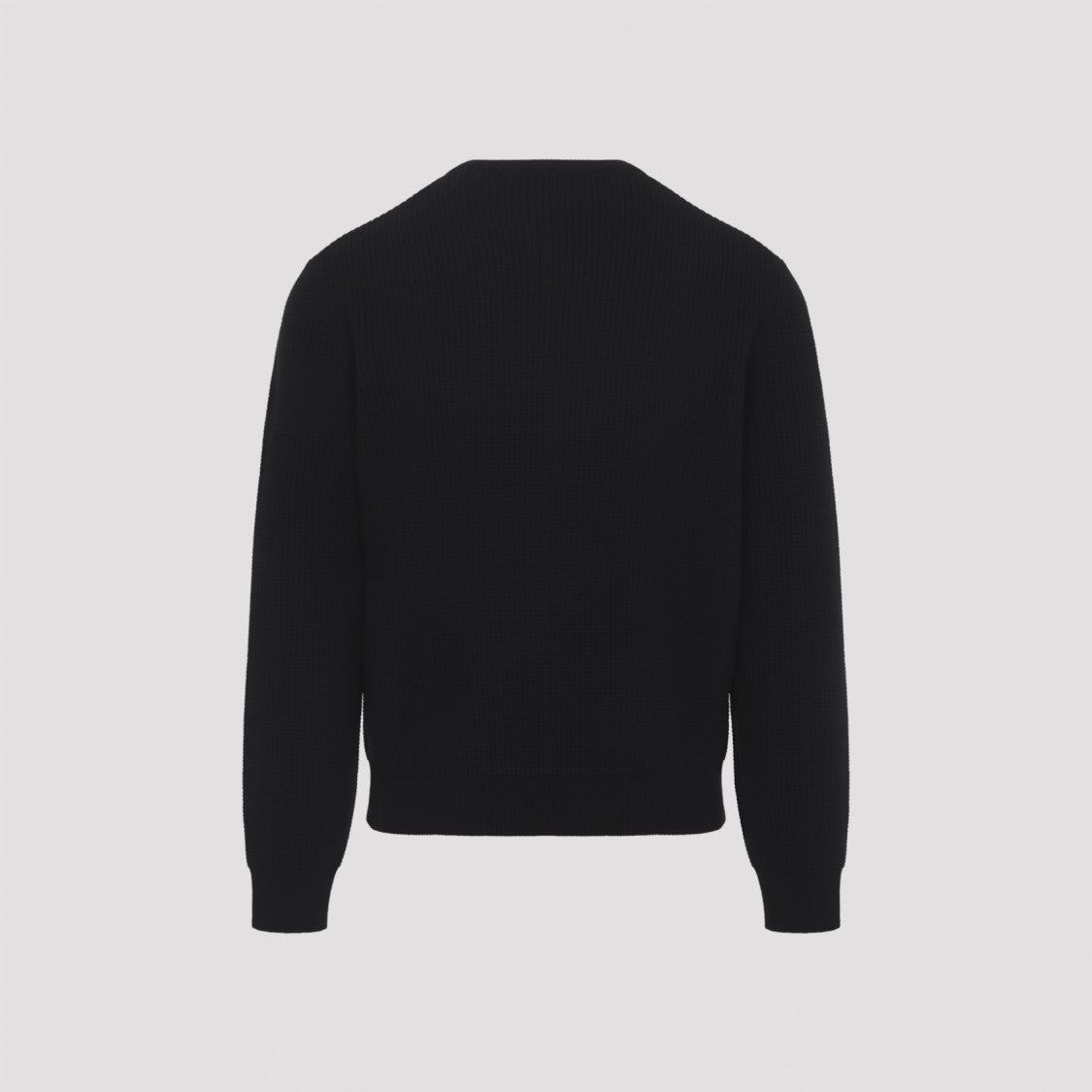 Moncler Knitted Virgin Wool Sweater With Tonal Logo Patch
