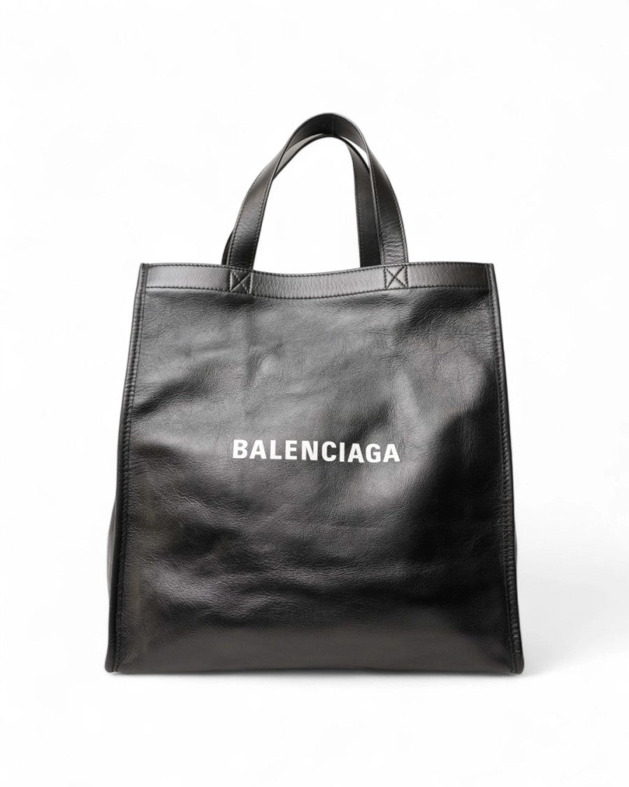 Balenciaga Tote Vertical Small Logo Black