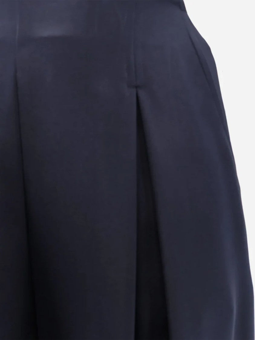 Max Mara Blue Palude Wide-Leg Cropped Pants
