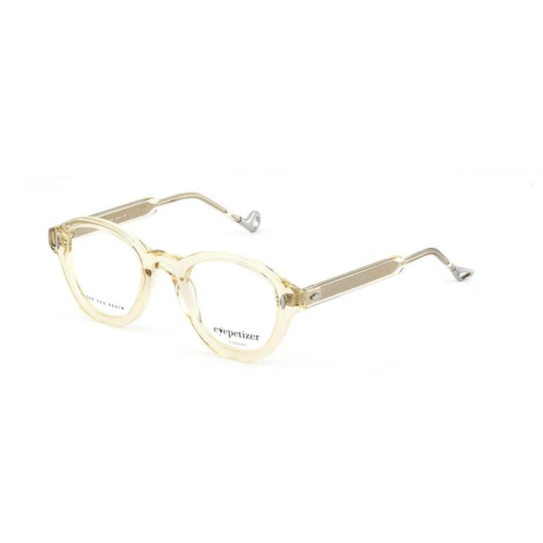 Eyepetizer Federico Translucent Light Beige Eyepetizer Eyeglasses With Rounded Frame