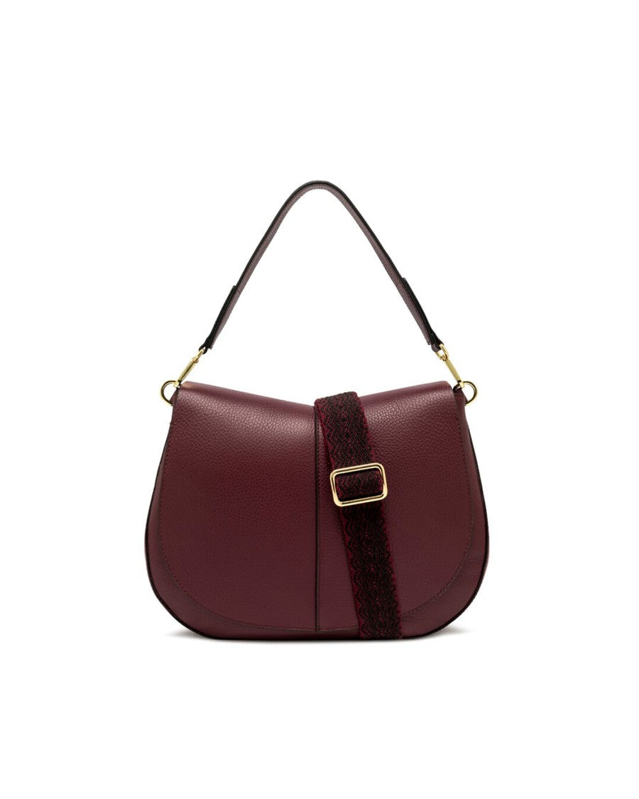 Gianni Chiarini Helena Round Wine Berry Crossbody Bag