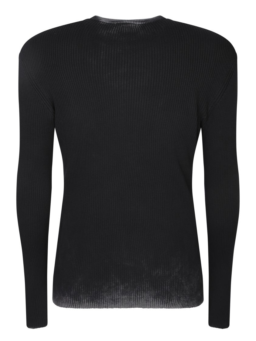 Diesel Ribbed Long Sleeve Knitwear With Iconic Logo Detail
