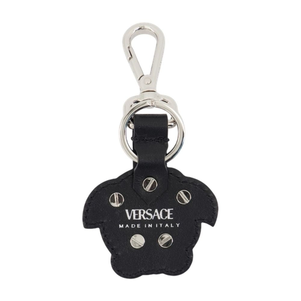 Versace Charm Keychain - Leather - Black