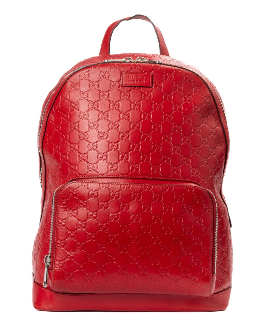 Gucci Rosso Guccissima Large Leather Backpack