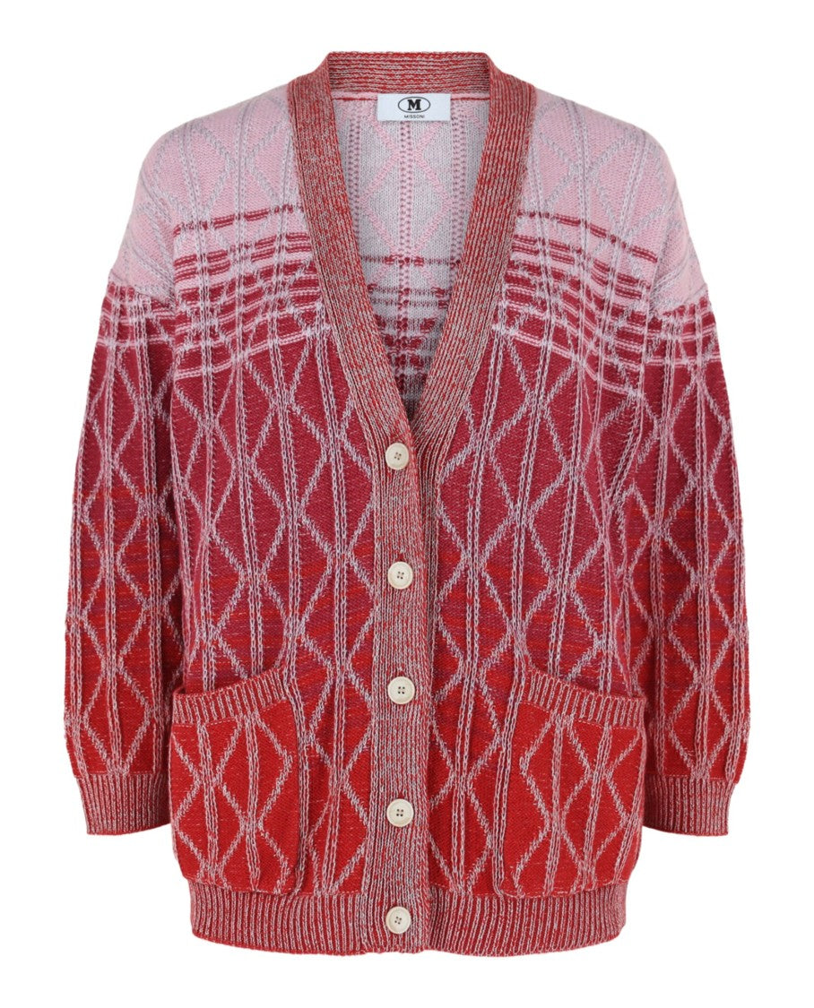 M Missoni Ombre' Diamond Lattice Knit Cardigan