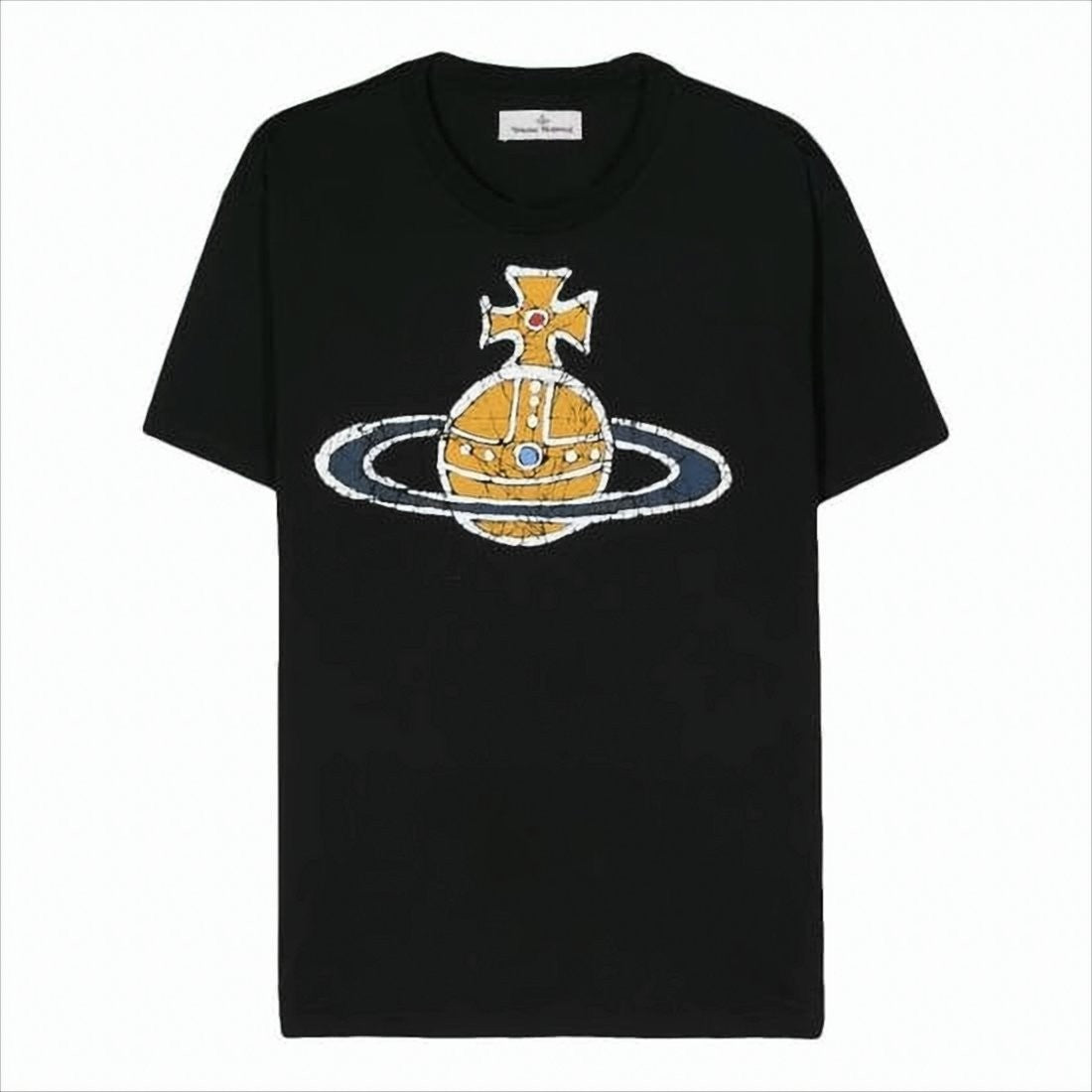 Vivienne Westwood Short-Sleeved Graphic T-Shirt With Crown And Planet Motif