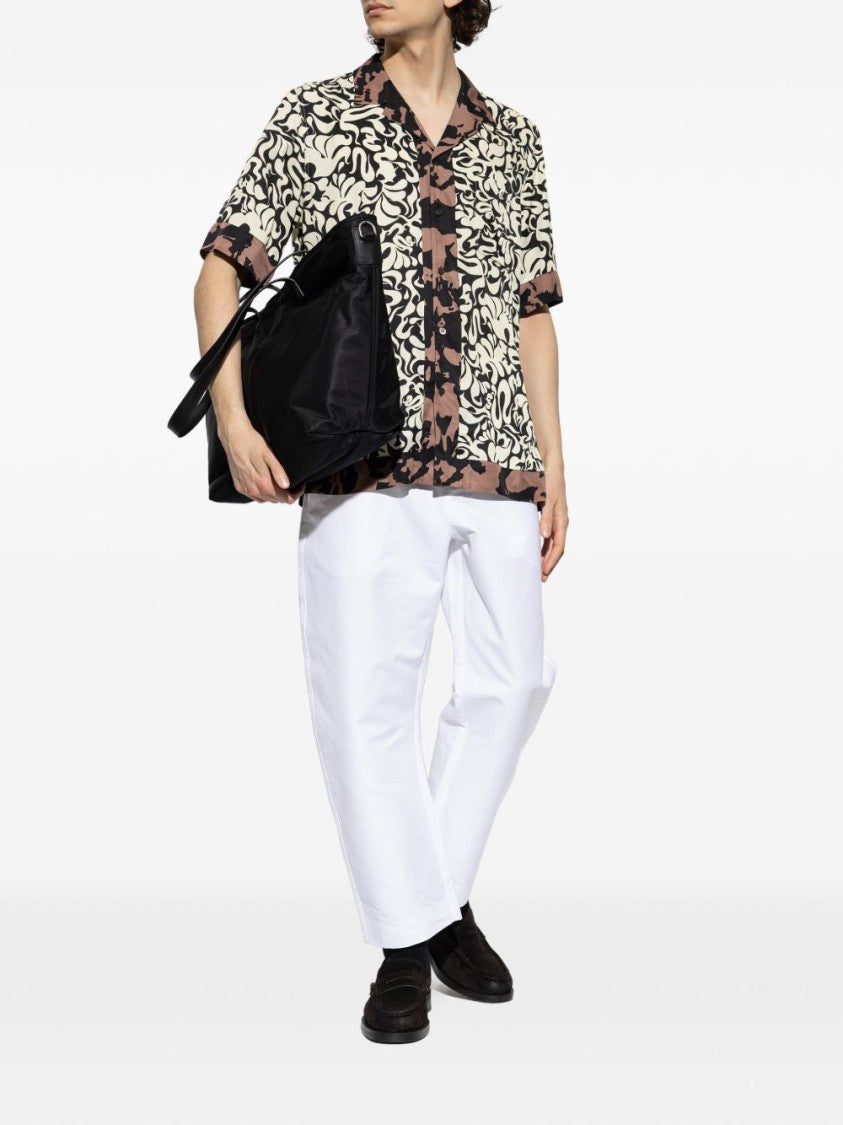 Dries Van Noten Abstract Print Short Sleeve Shirt