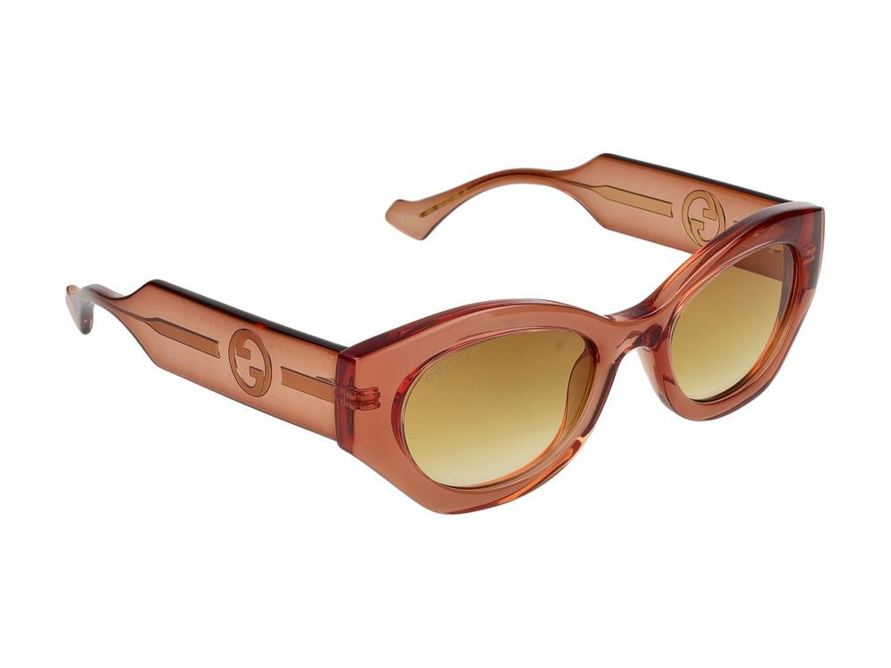 Gucci Brown Bold Oversized Geometric Sunglasses
