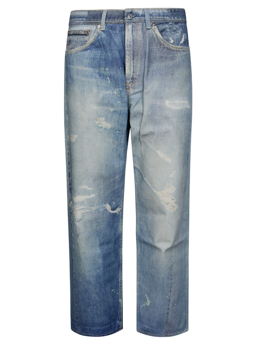 Our Legacy Jeans Third Cut Relaxed Distressed Cropped Jeans
