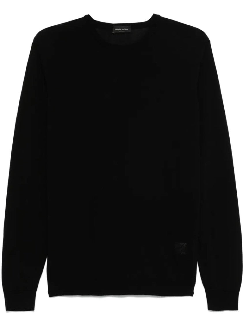 Roberto Collina Long-Sleeved Crew Neck Sweater With Design