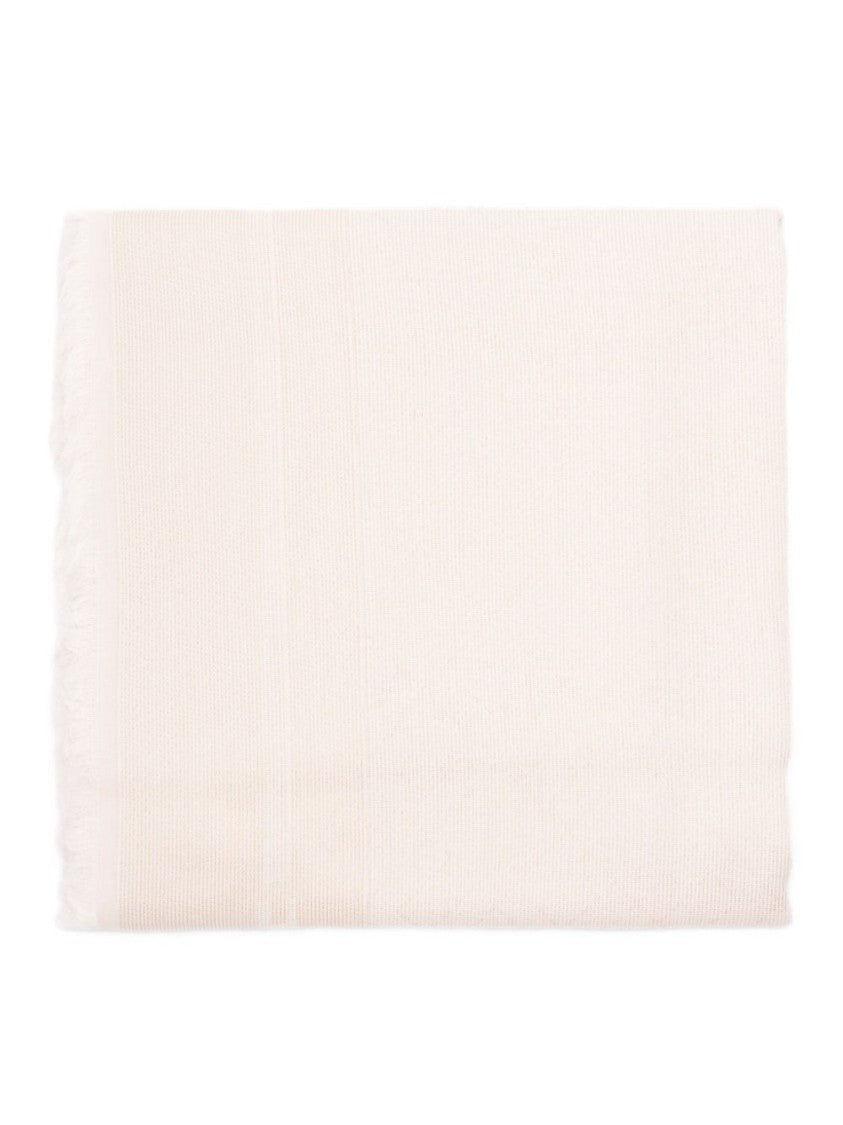 Elisabetta Franchi Soft Viscose-Modal Blend White Scarf