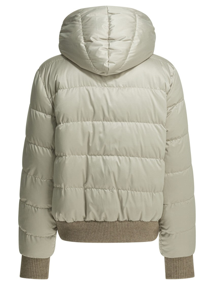 Camelia Reversible Goose Down And Cashmere Jacket With Mink Fur Panels
