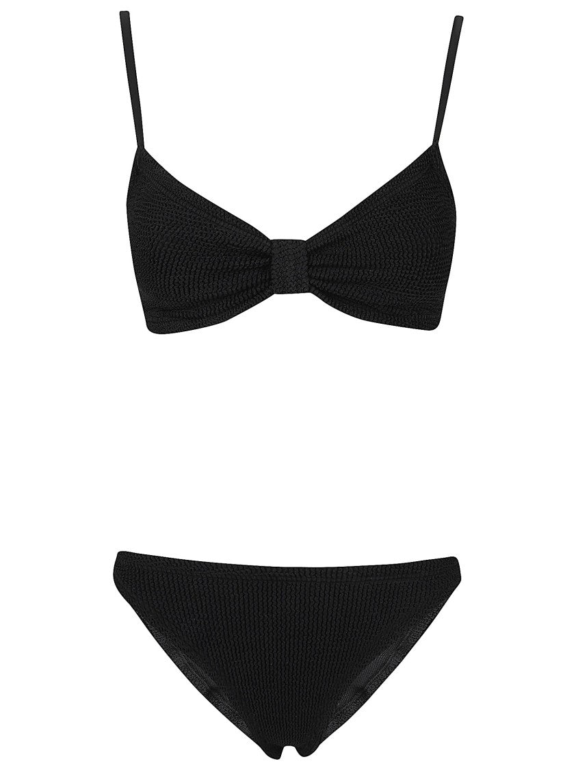 Hunza G Alicia Honeycomb Textured Stretch-Fabric Bikini