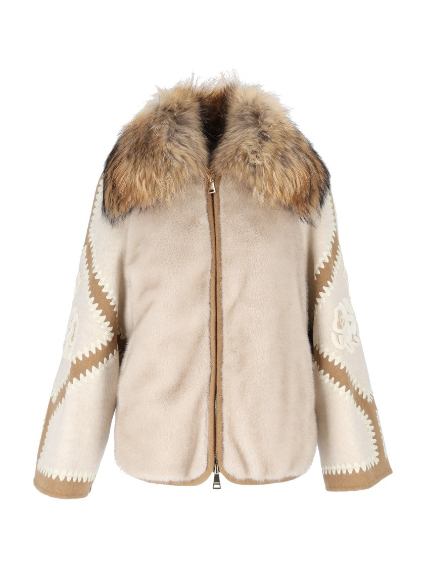 Ermanno Scervino Giubbotto Embroidered Short Peacoat