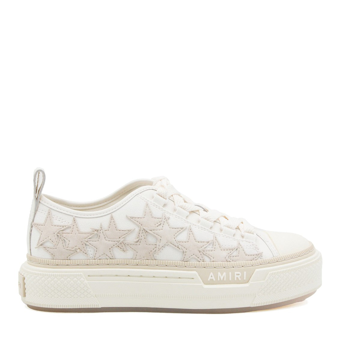 Amiri Beige Leather Stars Court Sneakers