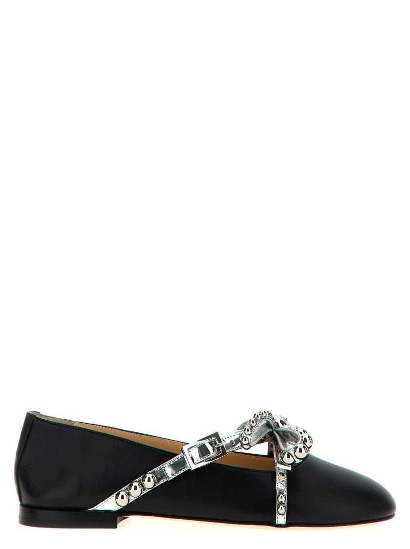 Mach & Mach Crystal Studs' Ballet Flats