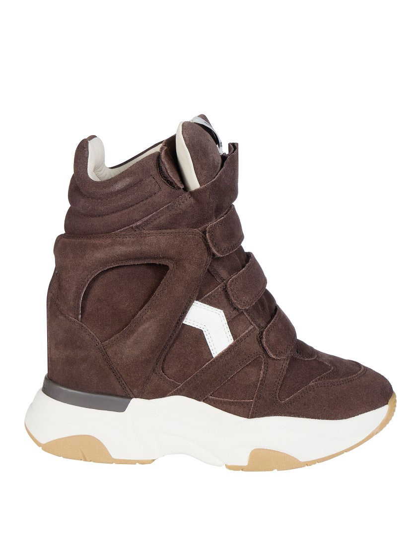 Isabel Marant Balskee-Gz Chunky High-Top Leather Sneakers
