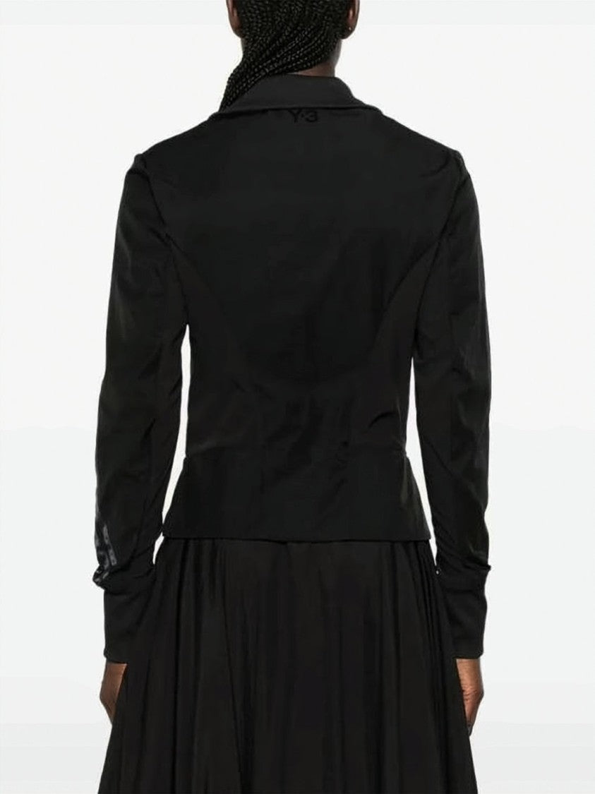 Y-3 Sleek Black Jacket With Reflective Stripes